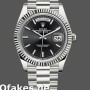 Super Clone Men's Rolex Day-Date-228239, 40mm, Black Index Dial, Fluted Bezel, Men’s Black