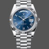 Super Clone Men's Rolex Day-Date-228239, 40mm, Blue Roman Dial, Fluted Bezel, Men’s Blue