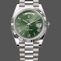 Super Clone Men's Rolex Day-Date-228239, 40mm, Green Roman Dial, Fluted Bezel, Men’s Green