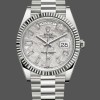 Super Clone Men's Rolex Day-Date-228239, 40mm, Meteorite Grey Dial, Fluted Bezel, Men’s Grey