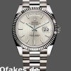 Super Clone Men's Rolex Day-Date-228239, 40mm, Silver Stripe Motif Dial, Fluted Bezel, Men’s Silver