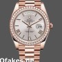 Super Clone Men's Rolex Day‑Date-228345RBR, 40mm, Sundust Roman Dial, Diamond Bezel, Men’s Sundust