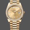 Super Clone Men's Rolex Day‑Date-228348RBR, 40mm, Champagne, Diamond Dial, Diamond Bezel, Men’s Champagne