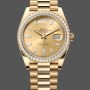 Super Clone Men's Rolex Day‑Date-228348RBR, 40mm, Champagne, Diamond Dial, Diamond Bezel, Men’s Champagne