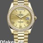 Super Clone Men's Rolex Day-Date-228348RBR, 40mm, Champagne Roman Dial, Diamond Bezel, Men’s Champagne