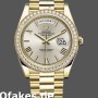 Super Clone Men's Rolex Day‑Date-228348RBR, 40mm, Silver Roman Dial, Diamond Bezel, Men’s Silver