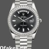 Super Clone Men's Rolex Day‑Date-228349RBR, 40mm, Black Dial, Diamond Bezel, Men’s Black