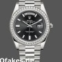 Super Clone Men's Rolex Day‑Date-228349RBR, 40mm, Black Dial, Diamond Bezel, Men’s Black