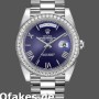 Super Clone Men's Rolex Day‑Date-228349RBR, 40mm, Blue Roman Dial, Diamond Bezel, Men’s Blue