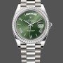 Super Clone Men's Rolex Day‑Date-228349RBR, 40mm, Green Roman Dial, Diamond Bezel, Men’s Green