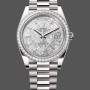 Super Clone Men's Rolex Day-Date-228349RBR, 40mm, Meteorite Dial, Diamond Bezel, Men’s Meteorite