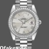 Super Clone Men's Rolex Day-Date-228349RBR, 40mm, Silver Roman Dial, Diamond Bezel, Men’s Silver