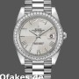 Super Clone Men's Rolex Day-Date-228349RBR, 40mm, Silver Roman Dial, Diamond Bezel, Men’s Silver