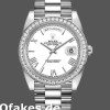Super Clone Men's Rolex Day-Date-228349RBR, 40mm, White Roman Dial, Diamond Bezel, Men’s White