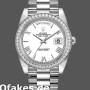 Super Clone Men's Rolex Day-Date-228349RBR, 40mm, White Roman Dial, Diamond Bezel, Men’s White