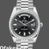 Super Clone Men's Rolex Day‑Date-228396TBR, 40mm, Black Dial, Diamond Bezel, Men’s Black