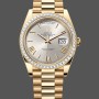 Super Clone Men's Rolex Day-Date-228398TBR, 40mm, Silver Roman Numeral Dial, Diamond Bezel, Men’s Silver