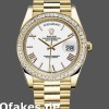 Super Clone Men's Rolex Day-Date-228398TBR, 40mm, White Roman Numeral Dial, Diamond Bezel, Men’s White