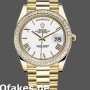 Super Clone Men's Rolex Day-Date-228398TBR, 40mm, White Roman Numeral Dial, Diamond Bezel, Men’s White