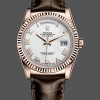 Super Clone Unisex's Rolex Day Date 36-m128348RBR 0064, Yellow Gold, White Dial, White