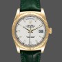 Super Clone Unisex's Rolex Day Date 36-128396TBR 0004, Platinum, Diamonds Bezel, Silver