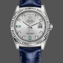 Super Clone Unisex's Rolex Day Date 36-m128396TBR 0019, Diamond Bezel, Ice Blue Roman Dial, Ice Blue Dial