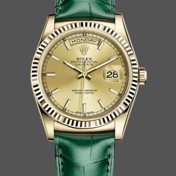 Super Clone Unisex's Rolex Day Date 36-m128399TBR 0019, White Gold, Diamond Bezel, White Dial, White