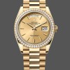Super Clone Unisex's Rolex Day Date 36-m128239 0059, White Gold, White Dial, Fluted Bezel, President, White