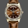 Super Clone Unisex's Rolex Day Date 36-128396TBR 0004, Platinum, Diamonds Bezel, Silver