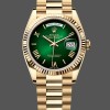 Super Clone Men's Rolex Day Date 40-M228238 00691, Yellow Gold, Green Ombre Dial, Green Ombre Dial