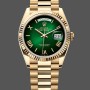 Super Clone Men's Rolex Day Date 40-M228238 00691, Yellow Gold, Green Ombre Dial, Green Ombre Dial