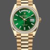 Super Clone Men's Rolex Day Date 40-M228238 00691, Yellow Gold, Green Ombre Dial, Green Ombre Dial