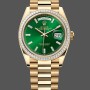 Super Clone Men's Rolex Day Date 40-M228238 00691, Yellow Gold, Green Ombre Dial, Green Ombre Dial
