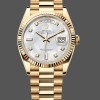 Super Clone Unisex's Rolex Day Date 36-M128236 0020, White Gold, Blue Ombre Dial, Blue Ombre Dial