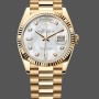 Super Clone Unisex's Rolex Day Date 36-M128236 0020, White Gold, Blue Ombre Dial, Blue Ombre Dial