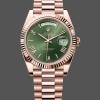 Super Clone Men's Rolex Day Date 40-m228235 0025, 40mm, 18K Everose Gold, Olive Green Dial Green
