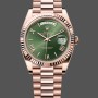 Super Clone Men's Rolex Day Date 40-m228235 0025, 40mm, 18K Everose Gold, Olive Green Dial Green
