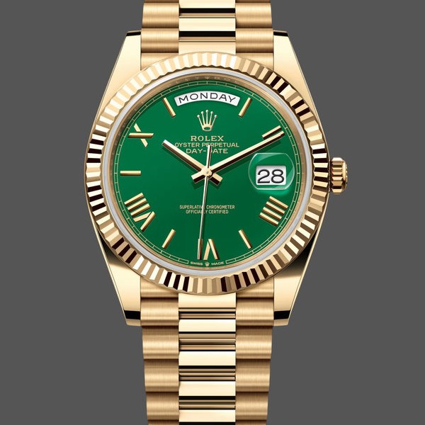 Super Clone Men's Rolex Day Date 40-228238 0061, President, Green