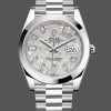 Super Clone Men's Rolex Day‑Date 40-228206 0036, Platinum, Meteorite Baguette Dial, Men’s Meteorite Dial
