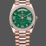 Super Clone Unisex's Rolex Day Date 36-128238 0132, Champagne Dial, Yellow Gold Bracelet, Champagne