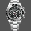 Super Clone Men's Rolex Cosmograph Daytona 40MM Oystersteel M126500LN - 2024 Edition Black
