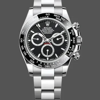 Super Clone Men's Rolex Cosmograph Daytona 40MM Oystersteel M126500LN - 2024 Edition Black