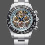 Super Clone Men's Daytona Artisans De Geneve 116500LN Skeleton Dial with Carbon Fiber Bezel Skeleton Dial