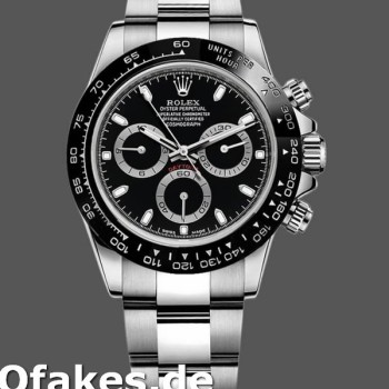 Super Clone Men's Rolex Cosmograph Daytona 40mm Men's-116500LN-Ceramic Bezel-Black Dial Black
