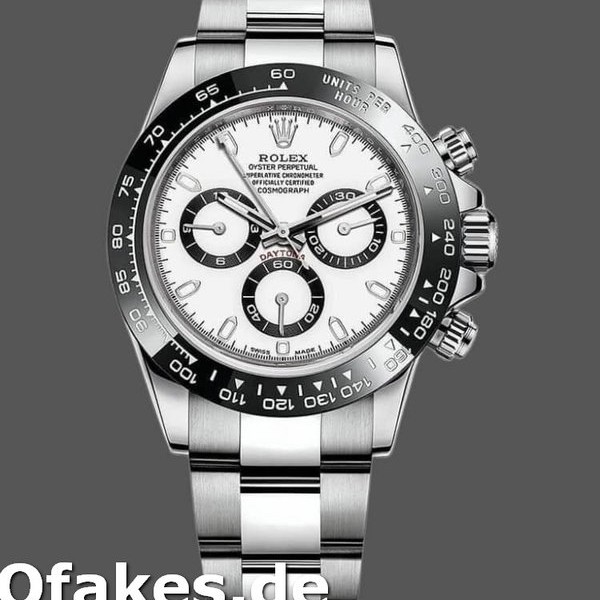 Super Clone Men's Rolex Cosmograph Daytona 40mm Men's-116500LN-Stainless Steel-White Dial White