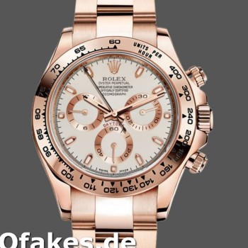 Super Clone Men's Rolex Cosmograph Daytona 40mm Men's-116505-Oyster Bracelet-Rose Ivory Dial Ivory