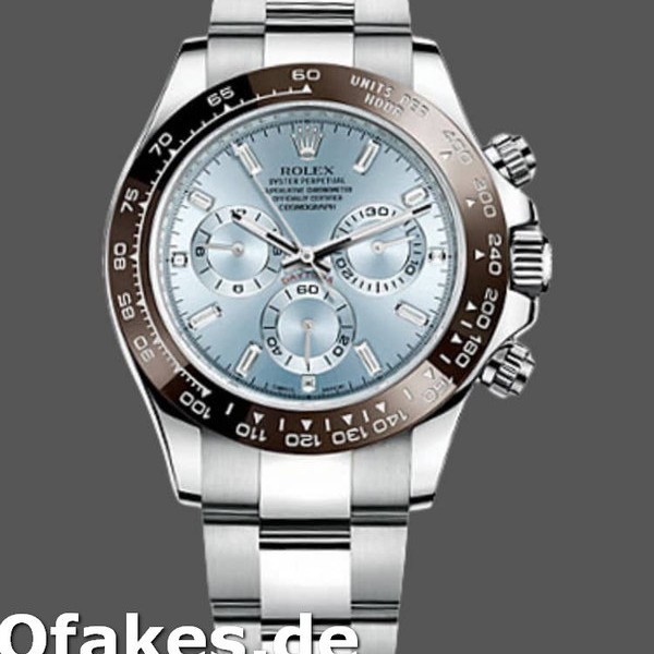 Super Clone Men's Rolex Cosmograph Daytona-116506, 40mm, Platinum, Ice Blue Dial, Men’s Ice Blue