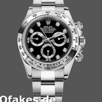 Super Clone Men's Rolex Cosmograph Daytona-116509, 40mm, White Gold, Black Dial, Men’s Black
