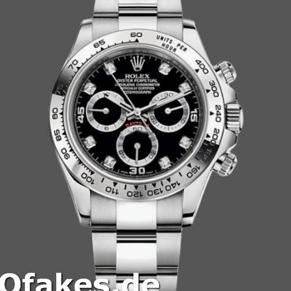 Super Clone Men's Rolex Cosmograph Daytona-116509, 40mm, White Gold, Black Dial, Men’s Black