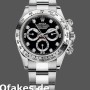 Super Clone Men's Rolex Cosmograph Daytona-116509, 40mm, White Gold, Black Dial, Men’s Black